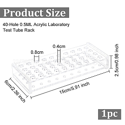 Support pour tubes à essai de laboratoire en acrylique&nbsp;AJEW-WH0010-73B