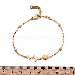 Ionenplattierung (IP) 304 Edelstahl-Gliederarmbänder&nbsp;BJEW-P345-02G