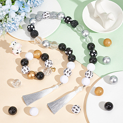 1 Set runde Acrylperlen-Sets im gemischten Stil&nbsp;SACR-PH0001-52D