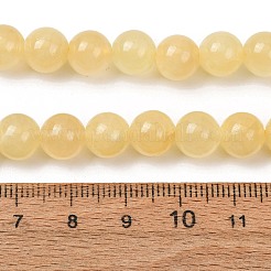 Colliers de perles rondes en jade de soie doré naturel de qualité A de 8 mm&nbsp;GG-CBAA808-03P-B