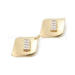 Accesorios para pendientes con micropavé de circonita cúbica de latón&nbsp;LS-KK-E791-04G
