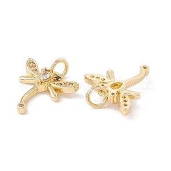 Charms in ottone con micro pavé di zirconi trasparenti e neri black&nbsp;KK-G415-36G