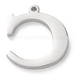 Pendentif lettre en acier inoxydable 304 résistant au ternissement&nbsp;LS-STAS-J028-01C