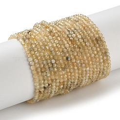 Natürliche gelbe Granatperlenstränge&nbsp;G-Z129-B01-3mm