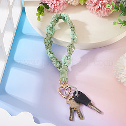 Adornos colgantes de flores trenzadas de algodón&nbsp;AJEW-TAC0030-032G-02