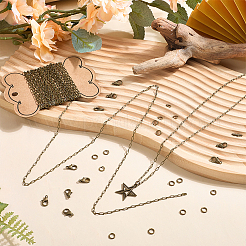 DIY-Kits zur Herstellung ovaler Messingkabelketten&nbsp;DIY-SC0029-09C