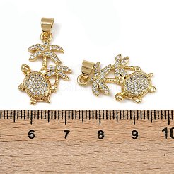 Pendentifs avec zircon cubiques à micro-pavés en laiton&nbsp;KK-I358-064G-05