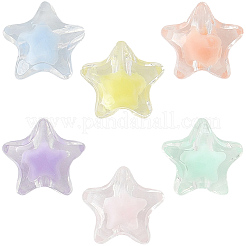 120pcs 6 Farben transparente Acrylperlen&nbsp;TACR-SC0001-49