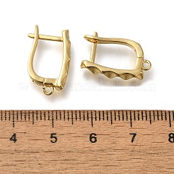 Accessoires de boucles d'oreilles créoles en laiton&nbsp;EJEW-H143-03G