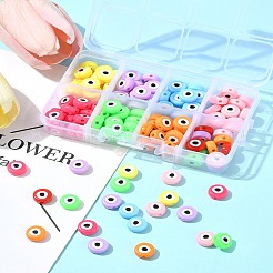 128 Stück 8 Farben undurchsichtig bedruckte Acrylperlen&nbsp;MACR-FS0001-94