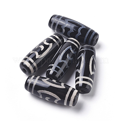 Perline dzi con motivo roc / peng in stile tibetano&nbsp;X-TDZI-D008-14
