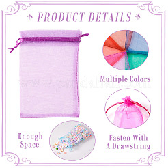 110 stücke 11 farben organzabeutel schmuck aufbewahrungsbeutel hochzeitsbevorzugung party mesh kordelzug geschenk&nbsp;OP-TA0001-05
