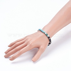 Bracelets extensibles en hémimorphite naturelle&nbsp;BJEW-JB03739-02