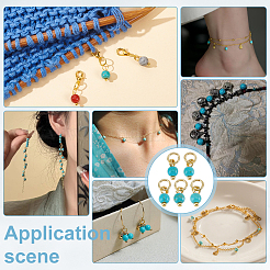 48 breloque ronde en turquoise synthétique&nbsp;PALLOY-PH01918