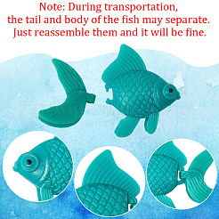 30 pz. 6 decorazioni in resina a forma di pesce dorato&nbsp;AJEW-SP0004-09