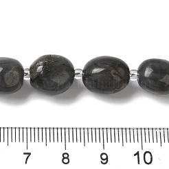 Natürliche Larvikit-Perlenstränge&nbsp;G-Q169-E05-01