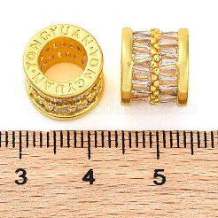 Perle europee in zircone chiaro con micro pavè di zirconi chiari&nbsp;KK-Z089-01G