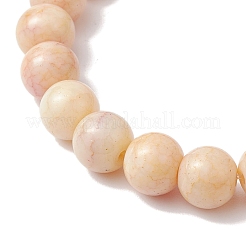 Braccialetti elasticizzati con perline di vetro craquelé rotonde opache da 10.5 mm&nbsp;BJEW-MZ00080-02