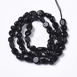 Natürliche schwarze Obsidian Perlen Stränge&nbsp;G-R465-34