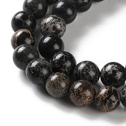 Fili di perle di regalite naturale tinta/diaspro imperiale/diaspro sedimentario marino&nbsp;G-B124-C01
