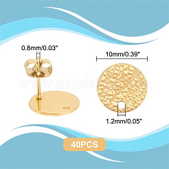 40 pieza de accesorios para pendientes de acero inoxidable 304 con revestimiento iónico (IP)&nbsp;STAS-UN0042-98
