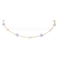 Colliers en agate dentelle bleue synthétique en forme d'étoile&nbsp;NJEW-JN05687-02