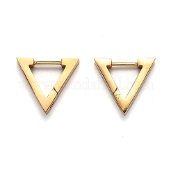 Orecchini a cerchio triangolari in acciaio inossidabile 304&nbsp;STAS-H156-02C-G