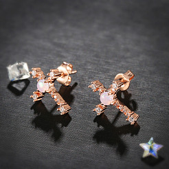 Vero oro rosa placcato&nbsp;EJEW-AA00270-18RG