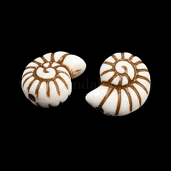 Perles acryliques opaques peintes à la bombe sur le thème de l'océan&nbsp;ACRP-F003-02A