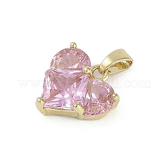 Breloques en laiton plaqué or 18 carat avec micro pavé de zircones cubiques&nbsp;X-KK-Z078-31G-01