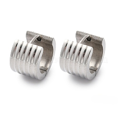 Orecchini a cerchio in acciaio inossidabile 304 effetto lucidatura&nbsp;EJEW-M001-40A-P