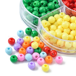490pcs 7 Farben undurchsichtige Acrylperlen&nbsp;SACR-YW0001-49