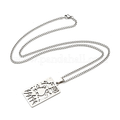 Colliers pendentifs en acier inoxydable 304 anti-ternissement&nbsp;LS-NJEW-L118-02P-01