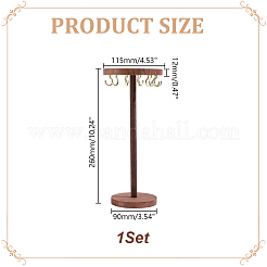 Espositori per collane rotondi in legno&nbsp;NDIS-WH0010-34B