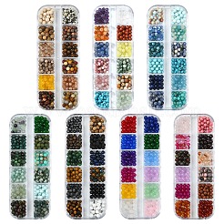 DIY-Kits zur Herstellung von Stretch-Armbändern aus runden Perlen aus natürlichem Edelstein&nbsp;DIY-YW0011-52