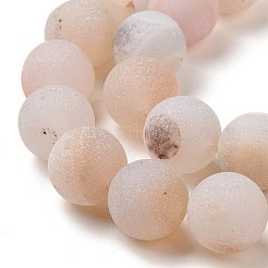 Fili di perle di agata naturale di geode druzy&nbsp;G-K166-09-8mm-01