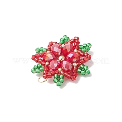 Weihnachtsanhänger aus Glasperlen mit Schneeflocken&nbsp;PALLOY-MZ00800