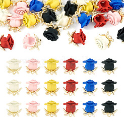 24pcs 6 Farben sprühlackierte Legierungscharme&nbsp;FIND-TA0003-29