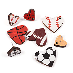 Kit de fabrication de boucles d'oreilles sur le thème du sport&nbsp;DIY-TA0006-11