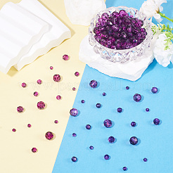 4 brin 4 styles de perles de verre transparentes peintes à la cuisson&nbsp;DGLA-TA0001-32C