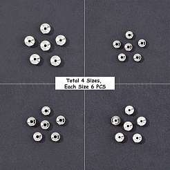 Cuentas de acero inoxidable 304 con engastes de rhinestone&nbsp;STAS-UN0008-49P
