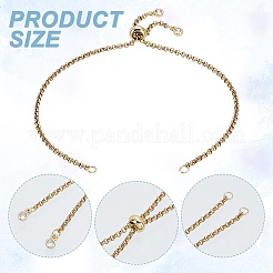 8 stücke 4 arten 304 edelstahl satellite kette armband slider machen&nbsp;AJEW-AR0001-87