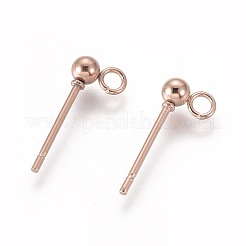 Tige de boucle d'oreille à bille en acier inoxydable 304&nbsp;STAS-H410-10RG