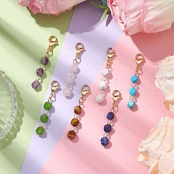 7 pz 7 stili di decorazioni pendenti con pietre preziose naturali&nbsp;HJEW-JM02039