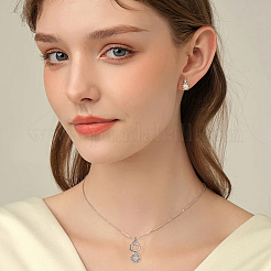 2 Stück 2 Farben S925 Sterling Silber Micro Pave klar klare Zirkonia Twister Verschlüsse&nbsp;STER-PH0003-56