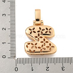 Messing micro pave klare zirkonia anhänger&nbsp;KK-B099-01G-Z