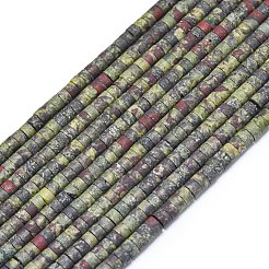 Natürliche Drachenblut Jaspis Perlen Stränge&nbsp;G-P575-B21-4x2mm