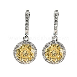 Pendientes de aro de circonio cúbico y micro arcilla de plata esterlina 925&nbsp;EJEW-B147-01A-04
