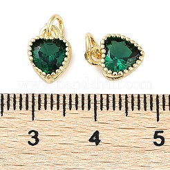Véritables breloques en zircone cubique incrustée de laiton plaqué 18k or véritable&nbsp;ZIRC-L100-074G-07