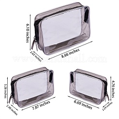Sacchetti di immagazzinaggio cosmetici trasparenti laser di plastica portatile di stile 3pcs 3&nbsp;ABAG-SZC0007-07
